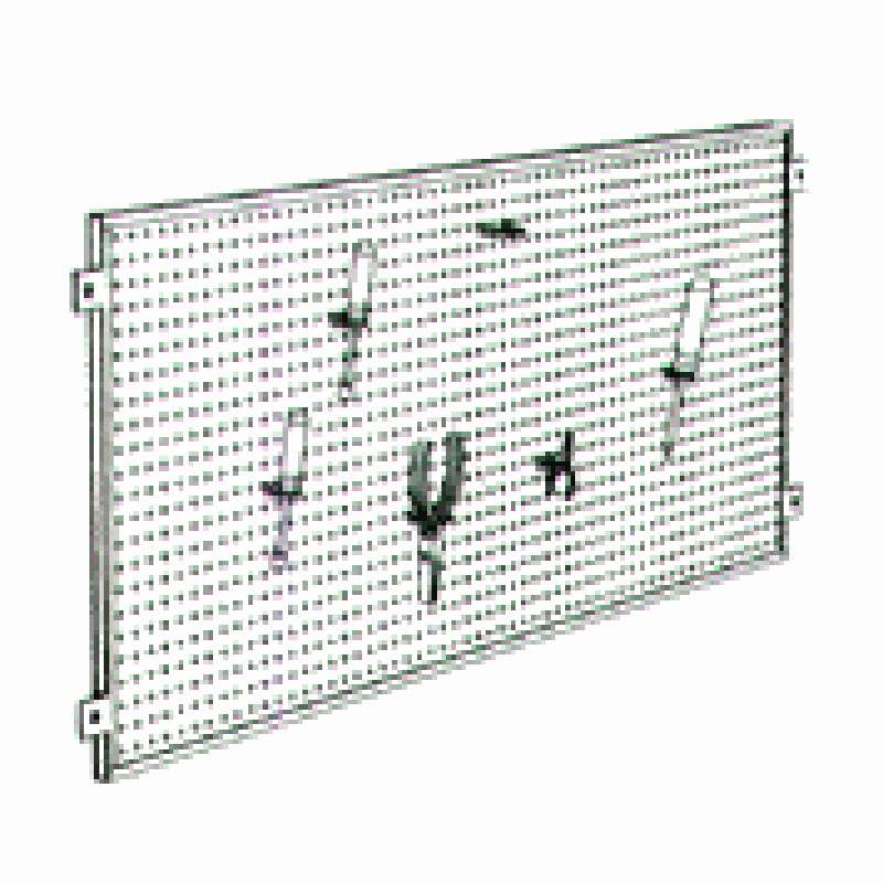Black Steel Peg Board for Workbenches with Mounting Hardwares, 18 x 36"